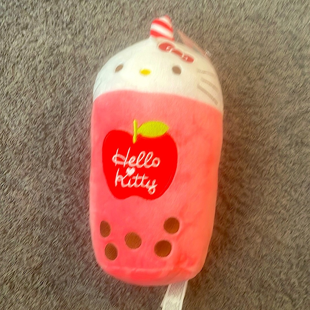 Hello kitty plush Hello kitty and friends boba pink red apple